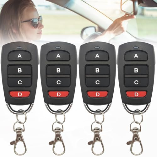 DAJASD Garagentoröffner Fernbedienung, 4 Stück Garagentor Fernbedienung Universal 433MHz, Garagentor Handsender kompatibel mit Marantec, Fernbedienung Klonen für Tore Rollladenschalter und Garagen
