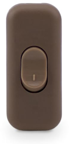 Interruptor de paso marrón 2A, ideal para controlar la iluminación y gestionar conexiones eléctricas en hogares y oficinas.
