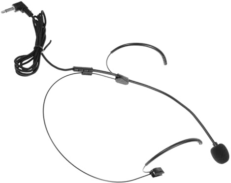Schwarzes Kopfbügelmikrofon für Lehrer und Sänger, Tragbares Headset | Abs Gehäuse, Klare Sprachübertragung mit Stabiler Signalführung, für Innenbereich und Produktion