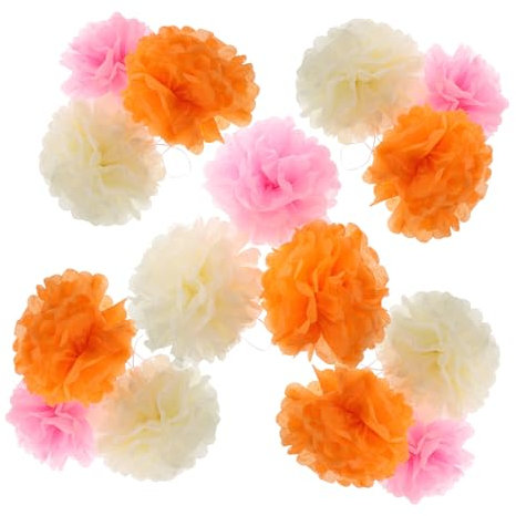 SHOWERORO 15stücke Teiliges Papier Pom Poms Für Shower Und Valentinstag Wiederverwendbare Hängende Blumenbälle Dekoration Von Partys Und Feiern