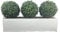 GreenBrokers Topiary Ball (54cm) Metal Window Box White, Triple