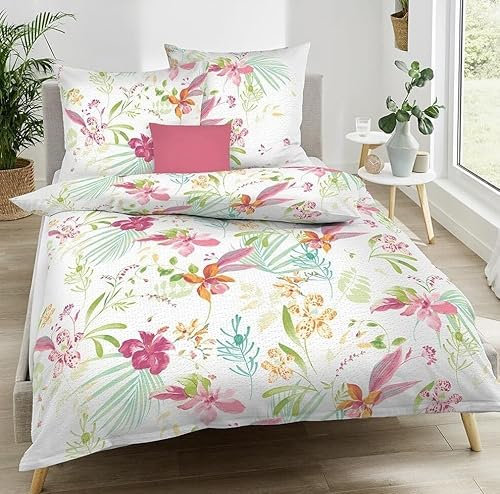 *** Kaeppel Seersucker Bettwäsche 135x200 80x80 mit Reißverschluss ***