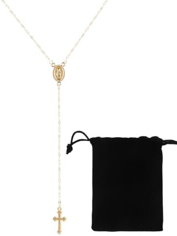 XYTAHDM Kreuz Kette für Damen,Kette Gold Damen,14K Gold Vergoldet Kreuz Kette,für Frauen Christentum Schmuck Damen Hochwertiger Modeschmuck Geschenkidee