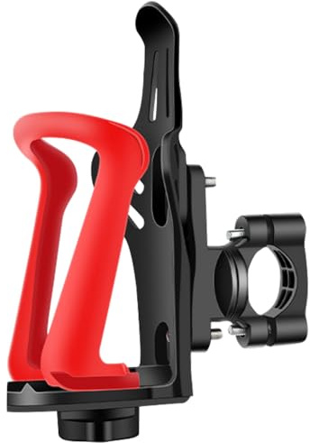 LYPPUL Porte Bidon Velo, Porte Gourde Vélo Universel pour Bouteilles 55-85 mm, Rouge