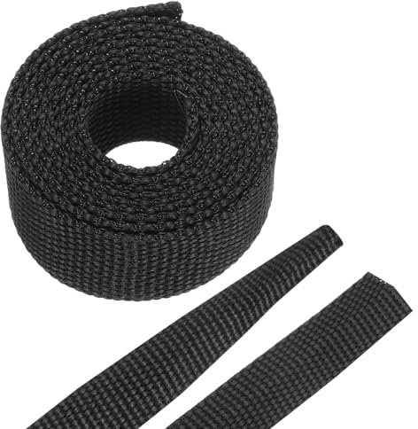 sourcing map Braided Cable Sleeves Heat Shrinkable Fabric Sleeving, 1/2 3ft Black 2:1 Ratio Heat Shrinkable Cord Protector for Harness Cable, Network Cable Protection, Cable Management