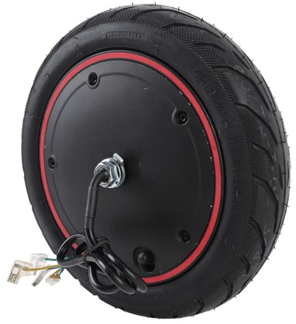 BuyWeek Elektroroller Nabenmotor für Xiaomi 4 Pro, 350W 60/70-7,0 10 Zoll E-Scooter Vorderrad Antriebsmotor E-Roller Radnabenmotor Vakuumreifen Ersatz