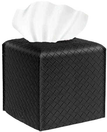Porta fazzoletti 1 pz quadrato in pelle PU tovagliolo salviettine caso per bagno decorativo vaso organizzatore di carta cubo per tavolo piano di vanità controsoffitto dispenser di carta facciale per