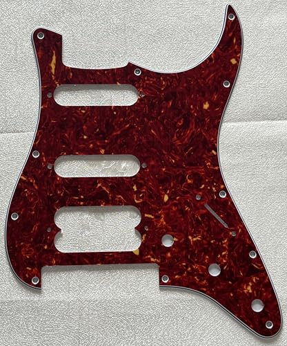 Battipenna per chitarra compatibile con Fender Player Stratocaster Floyd Rose HSS Style (4 strati tartaruga rossa)