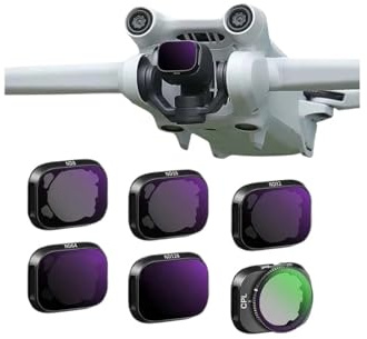 Compatibile con il set di filtri ND NEEWER compatibile con DJI Mini 3/Mini 3 Pro, confezione da 6 filtri a densità neutra for obiettivo drone(PLASTIC)