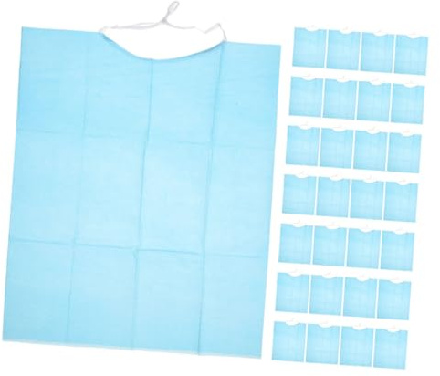 Didiseaon Einweg Lätzchen für Erwachsene 2 Packungen mit Je 30 Stück Ölresistent für Männer und Frauen Geeignet für Essen und Pflege 17x14 Zoll