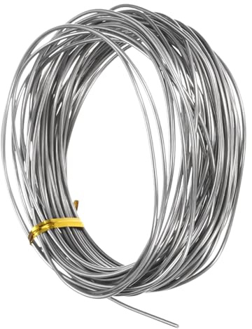 M METERXITY 15 Gauge Stainless Steel Craft Wire 1.5mm 10m | Bendable Floral Snare Wire,for Jewelry Making/Sculpting/Armature Crafting/Floral Bonsai/DIY Crafts