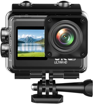 Yarryuter V6R 6K Ultra HD Action Camera Dual Screen 30fps WIFI 30M Waterproof EIS Anti-Shake Loop Recording Sports Cam Adv