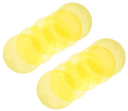 TOYANDONA 10 Stück Selbstklebende Gel Farbfolien 10x10cm Gelbe Warmlicht Lichtfilter für LED Scheinwerfer Leuchtstoffröhren und Bühnenbeleuchtung Lichtdiffusorfolien für Heimbeleuchtung