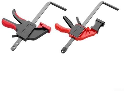 2 Pcs Tracksaw Track Guide Rail Clamp, Versatile Thin Saw Guide Rail Clamp F Type Clamp, Quick Release Clamps For Track Saw With 90KG (upgraded)