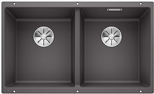 Blanco SUBLINE 350/350-U 523 575 Fregadero Cocina, Gris Roca, 350mm/350mm