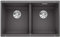 BLANCO SUBLINE 350/350 U – Évier de Cuisine Double Sous Plan pour Meubles Bas de 80 cm de Large – SILGRANIT – Gris – 523575