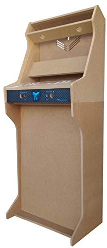 Kit borne d'arcade + Socle 19 TALENTEC en Bois MDF + méthacrylate Acrylique pour Machine d'arcade DIY. Trous de 28 mm pour joysticks et Boutons.
