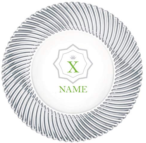 MeinGlas Assiette avec gravure personnalisable [nom] et motif – 3]