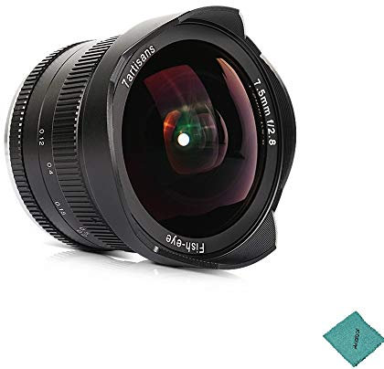7artisans 7.5-mm f/2.8 Ultraweitwinkel-Objektiv für Olympus EPM2 / E-PL7 / E-PL8 / E-P5 / E-P6 für Panasonic G5 / G6 / G7 / G85 / GF8 / GF8 / GM10 / GH4 / GH5 M43-Mount