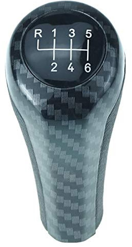 DoLED LEDER Schaltknauf Schalthebel in Schwarz/Carbon Look mit 6 Gang als Plug Play Ersatzteil …