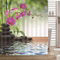 Ommda Rideau de Douche Anti Moisissure Lavable avec Anneaux,Imprimé 3D en Pierre et Fleur Rideau de Douche en Polyester Imperméable,80x200cm Largeur x Hauteur