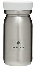 Snow Peak Milchflasche 350, transparent, TW-351CL, Edelstahl, vakuumversiegelt, doppelwandig, hergestellt in Japan, leicht, für Camping & den täglichen Gebrauch