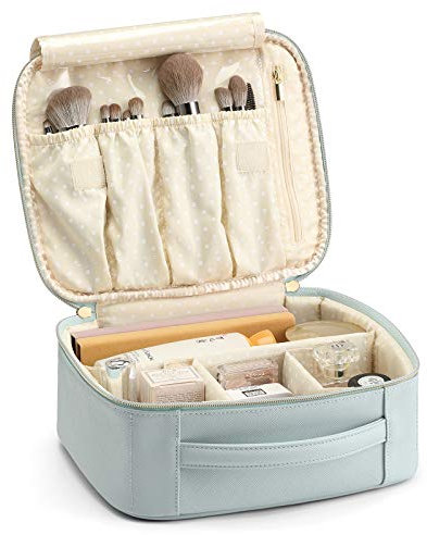 Vlando Make-up-Tasche, Blau, Medium-Leather, Morden