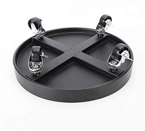 MESURE Blumenroller Aus Gusseisen, Rund Pflanzenroller AuBenbereich,Heavy Duty Topfpflanze Ständer Mit Rädern, Runder Blumentopf Rack Pflanzgefäß, Indoor Outdoor Rolling Blume Tray Coaster