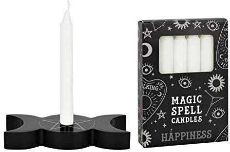 Spell Candle Halter Triple Moon - Wunschkerze, Black Magic, Witchcraft, Hexe (Happiness)