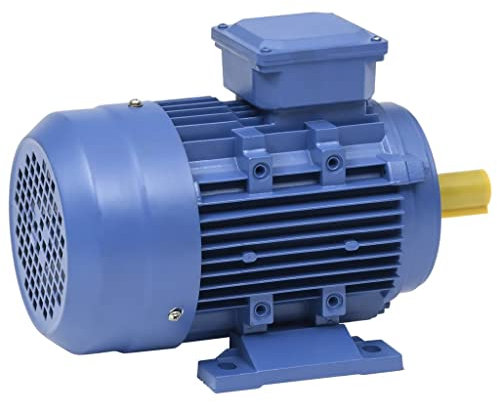 vidaXL 3 Phase Electric Motor Compressor Power Current Motor Electric 2 Pole 3 Phase Asynchronous Motor Aluminium E-motor 2.2kW/3HP 2 Pole 2840 RPM