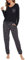 Lovasy Ensemble Pyjama Femme Coton Long Hiver Grande Taille Haut et Pantalon Pyjama Ensemble 2 Pièces,Noir, L