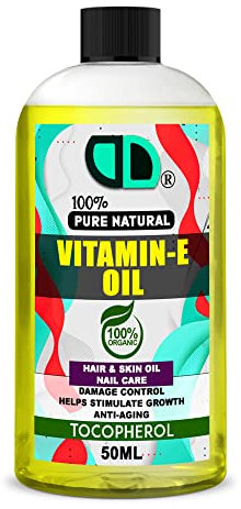 100% Natural Vitamin E Oil: Carrier for Skin Massage & Aromatherapy Organic UK (50ML)