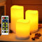 Candele con timer, candele tremolanti a LED con telecomando, candele a batteria per esterni e interni, 3 candele, alimentate da batterie 3AAA (non incluse)