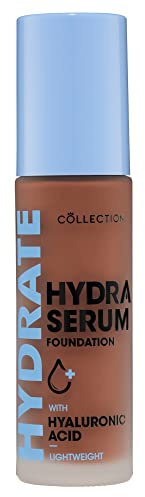 Collection Cosmetics Hydra Serum Foundation, Breathable Formula for Glowy Skin, 30ml, Café