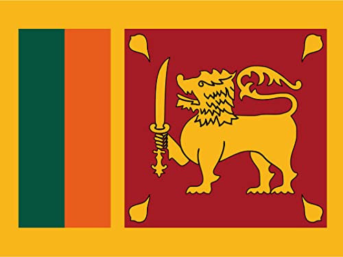 mrdeco Metall Schild 20x30cm gewölbt Sri Lankas Flag of Sri Lanka Deko Blechschild Tin Sign