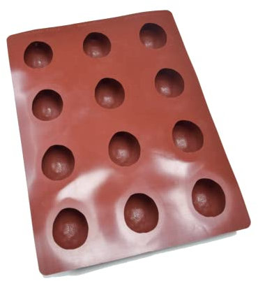 Maé Innovation Silikonform 39x29cm - 12 Zitronen - Antihaftbeschichtet - 100%-Premium Qualität, Rot