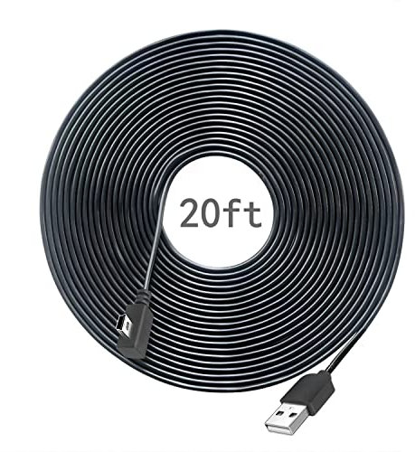 xsdtech Mini USB Cable 20FT, USB Mini B Cord Charger Cable Compatible with Garmin Nuvi GPS, SatNav, Dash Cam, Camera, PS3 Controller, Hard Drive, GoPro Hero 3+, PDA and More