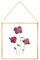 REDHUGO gepresste Blumenrahmen, schwebende Glasrahmen zur Präsentation von getrockneten Pflanzenspezimen, hängender Messing-Fotorahmen mit Kette, doppelt klares Glas, Vintage Wanddekoration, Quadrat