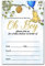 brayqu Winnie Puuh Boy Babyparty Party Einladungen Pooh Bär Junge Babyparty Party Einladungen Blauer Ballon (20 Karten mit Umschlägen)