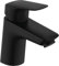 hansgrohe Logis - grifo lavabo con vaciador automático, ahorro de energía (CoolStart), grifo monomando lavabo 67 mm, mezclador monomando lavabo ahorro de agua (EcoSmart), negro mate, 71072670