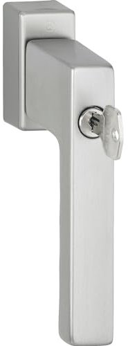 HOPPE 12151518 Fenstergriff Toulon Sperrzylinder Secustik, VK 32-42 mm, edelstahlfarben,