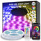 Tira de luces LED RGB, Bluetooth, mando a distancia, 40 cm, muy larga, sincronización con música, control inteligente por aplicación móvil, colorida, para dormitorio, hogar, fiesta o bar, 2 x 20 cm
