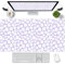 Idocolors Kawaii Purple Flower Extended Gaming Mouse Pad Large, 31.5X15.7 Big Mouse Pad with Non-Slip Base Long Computer Keyboard Mouse Mat for Home Office Work