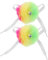 Toyvian 2 Stück Skate Ball Rollschuh Pom Poms Schlittschuhe Schnürsenkel Rollschuh Flauschige Kugel Schnürsenkel Schnürsenkel Schlittschuhe Deko Accessoires Haarige Rollschuhe Künstliches