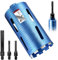 DaduoRi 5 Dry Core Drill Bit, 5/8-11 Thread, with 3 Adapters Included: SDS Plus, SDS Max and 1/2 Hex Abor, 9.5 Drilling Depth Diamond Concrete Core Bits for Brick, Block, Stucco, Masonry