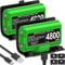 Rechargeable Controller Battery Pack with 4 Back Covers: USB C Charging Cable 2 x 3600mWh X1 One X/S/Elite Controller Battery Play and Charger for X1 Series X/S