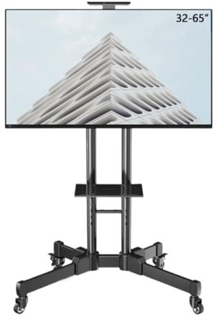 Universal TV Stand, Mobile TV Cart For 13 To 50 Inch Screens, Adjustable Height And Angle Floor TV Stand, Rolling Stand, Max VESA 600 * 400mm TV Base Stand