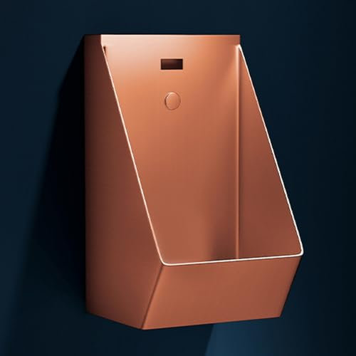 HENGCMM 304 Edelstahl-Urinale, Haushalts-/Gewerbe-Herren-Urinal-Badezimmer-WC für Erwachsene, Hotel-Edelstahl-Urinale, Herren-Badezimmer-Toiletten-Urinal für Schulen/öffentliche Orte,Rose
