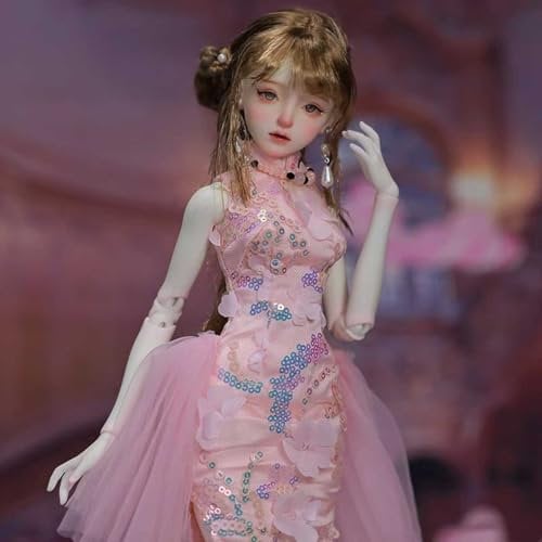 1/4 Neuer Chinesischer Stil BJD Puppe 44cm Ball Jointed Doll Elegante SD Doll mit Cheongsam + Make-up + Komplettes Zubehör