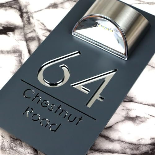 Numéro De Maison Extérieur Plaque De Maison Adresse Personnalisée Numéro De Maison Et Nom 3d Moderne Numéro De Maison Solaire Lumineux à Led Personnalisable Plaques D'adresses